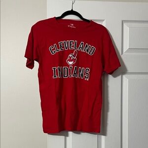 Fanatics Red Cleveland Indians Short Sleeve Tee